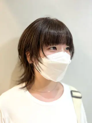 ショート ハッシュ・ウルフ🐺 小顔レイヤー松山直史のヘアスタイル