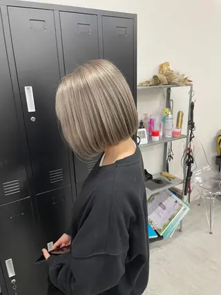 セミロング カラー パーマ ヘアアレンジ ネイル マツエク・マツパ アイブロウ カラー特化サロン大阪 ルービック江坂/新城のヘアスタイル
