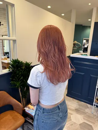 セミロング カラー 仲野 亜由美のヘアスタイル