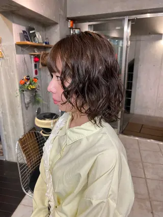 ミディアム 土田かほ/本日🈳 透明感カラー🍃のヘアスタイル