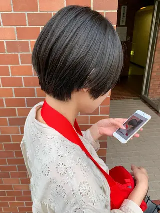ショート 丹羽大喜 縮毛矯正/美髪矯正のヘアスタイル