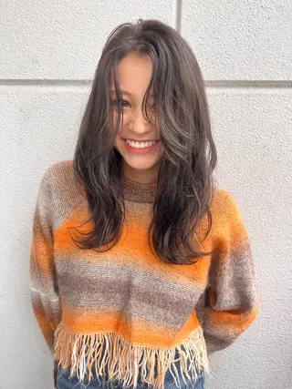 セミロング カラー レイヤーカット/韓国 ヘア/ honokaのヘアスタイル