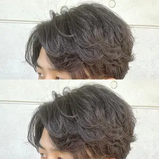 ショート パーマ メンズ メンズヘア特化 崎田 成人のヘアスタイル