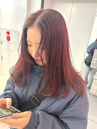 ミディアム カラー 🤍垢抜け♡透明感 カラーmoeka🤍のヘアスタイル