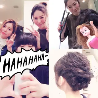 ミディアム カラー ヘアアレンジ 韓国肌管理 ウプエステティックのエステ・リラクイメージ