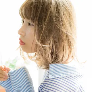 ミディアム カラー 髪質改善、縮毛矯正 店長浅野太郎のヘアスタイル