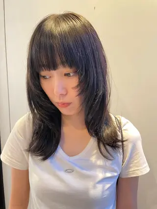 セミロング 🎀レイヤー/パーマ カラー/ai🎀のヘアスタイル