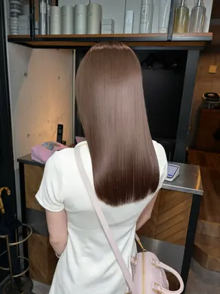 ミディアム カラー パーマ ショートボブ髪質改善 縮毛矯正のプロ山道潤のヘアスタイル