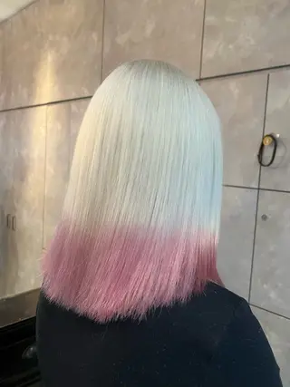 セミロング カラー 🎀ハイトーン・艶 カラー HANA🎀のヘアスタイル