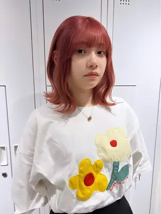 ミディアム カラー ハイトーン/ボブ 🎀sonokaのヘアスタイル