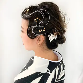 ヘアアレンジ 🪐脱白髪染め 🪐松尾菜々美のヘアスタイル