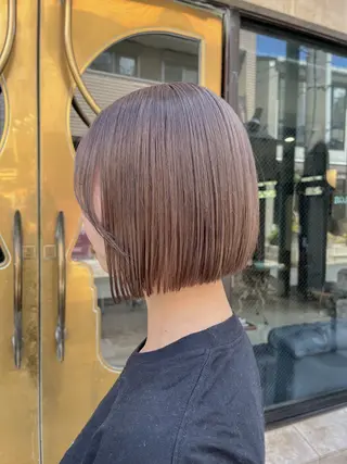 ミディアム カラー 似合わせベージュ 🍯ayumi🍯のヘアスタイル