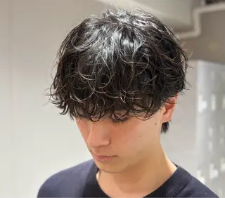 ショート パーマ メンズ 【メンズ特化】 池田大成✂︎のヘアスタイル