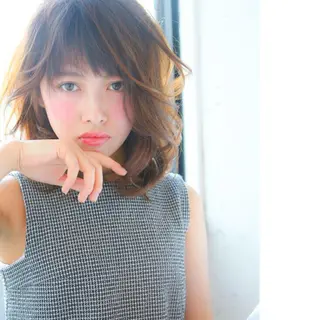 ミディアム 髪質改善縮毛矯正 専門店のヘアスタイル