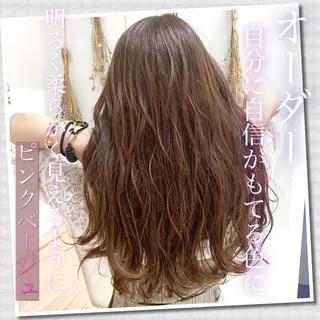 セミロング カラー 学割 悟 韓国風艶髪縮毛矯正のヘアスタイル