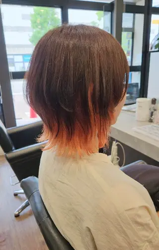 ミディアム カラー 関口 友菜のヘアスタイル