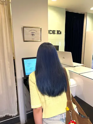ロング カラー 中川 蓮のヘアスタイル