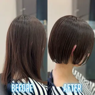 ショート YASU🍎CUT 赤系カラー/ヘアケアのヘアスタイル
