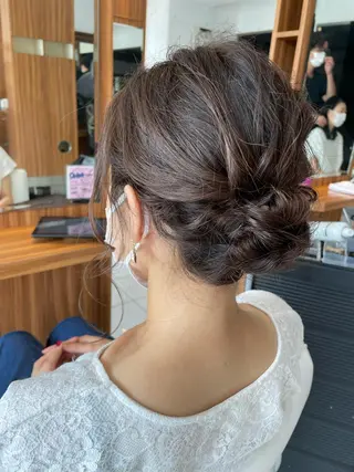 ミディアム ヘアアレンジ ☪︎⋆ hair & eye yuka˚✩のマツエク・マツパデザイン