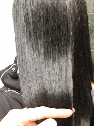 ロング メンズ縮毛矯正 ニュアンスパーマのヘアスタイル