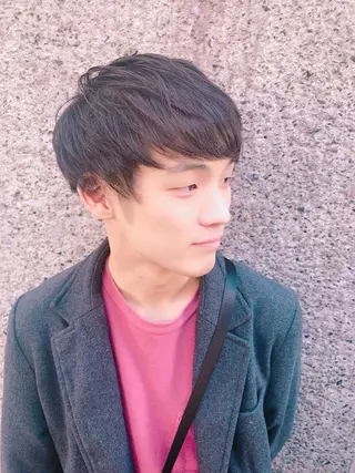 ショート カラー パーマ メンズ ちこ .のヘアスタイル