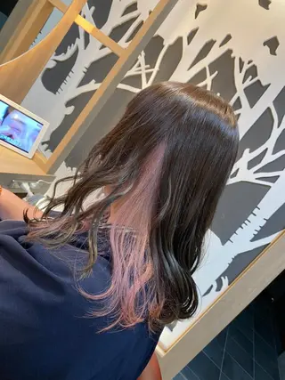 セミロング 🍒🌷ピンクカラー 🌷🍒井出まりあのヘアスタイル