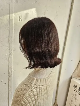 ミディアム Ayu🐾縮毛矯正/ ブリーチ無しカラーのヘアスタイル