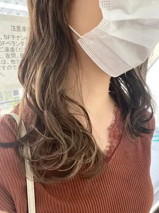 セミロング カラー メンズ キッズ アイブロウ マツエク・マツパ ネイル ヘアアレンジ ケアカラーデザイナー 心斎橋/加山のヘアスタイル