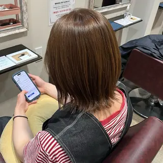 ショート カラー 顔まわり/透け感 カラー/青栁優🔆のヘアスタイル