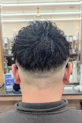 ショート パーマ 理容プラージュ燕三条 福井のヘアスタイル