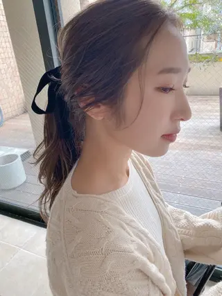 ロング カラー ヘアアレンジ 神原 ありさのマツエク・マツパデザイン