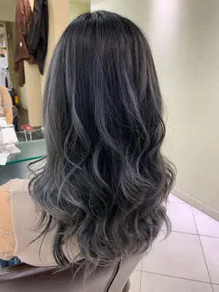 セミロング カラー 春日 力のヘアスタイル