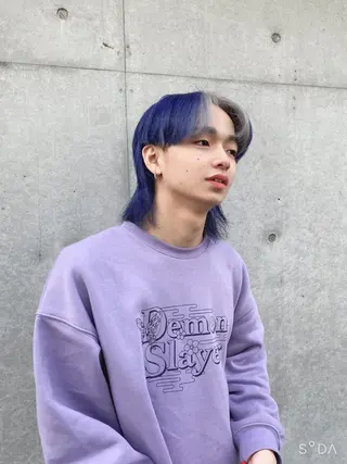 ミディアム カラー メンズ 鈴木/ニュアンス パーマ/メンズのヘアスタイル