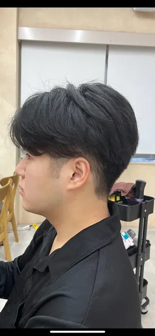 ショート ハイトーン/メンズ パーマ👾ますのヘアスタイル