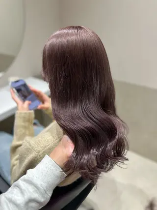 セミロング カラー ヘアアレンジ mai🍑暖色カラー /レイヤー💖のヘアスタイル