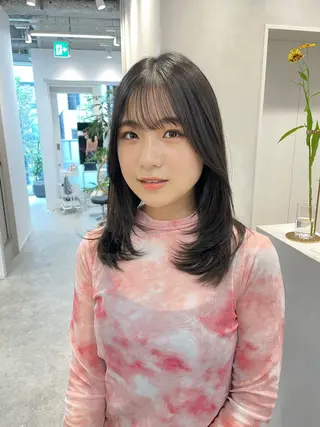 ミディアム 表参道レイヤー Kinoのヘアスタイル