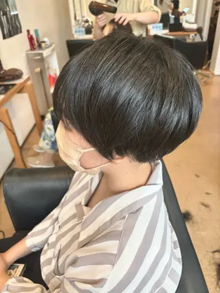 ショート 秋山知穂🧸縮毛矯正 ショート新越谷南越谷のヘアスタイル