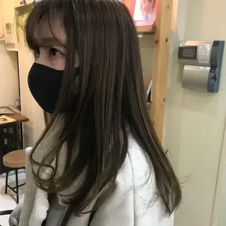 セミロング カラー Shibata Mizukiのヘアスタイル