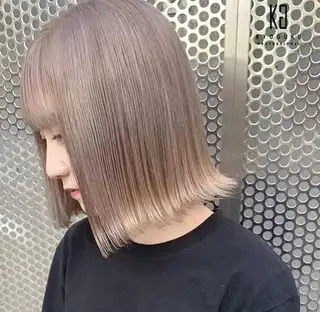 ミディアム カラー 縮毛矯正×艶髪カラー 髪質改善/三ツ木のヘアスタイル
