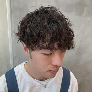 ショート パーマ メンズ fifth JINGUMAE所属・波巻きスパイラルパー マ/シャドウパーマ駿のヘアスタイル