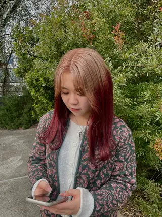 ロング カラー 増田 ルナのヘアスタイル