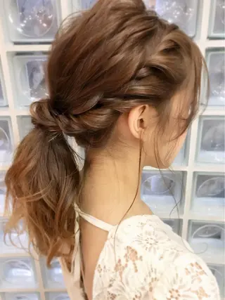 ミディアム カラー パーマ ヘアアレンジ メンズ 神山 昌子のヘアスタイル