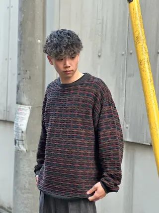 ミディアム パーマ メンズ エースヘアー KENTAのヘアスタイル