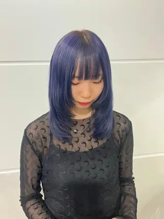 ミディアム カラー ボブパーマ/縮毛矯正 /かわいい/せき🫧のヘアスタイル