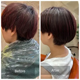 ショート カラー 白幡 彩香のヘアスタイル