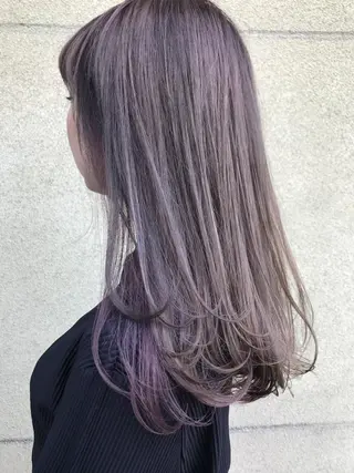 ロング カラー パーマ ヘアアレンジ 🍋透け感カラー🍃 オリーブ🍐Kahoのヘアスタイル