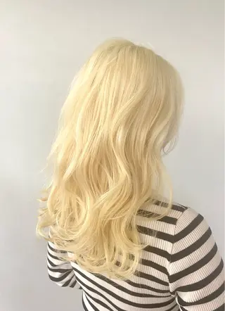 ロング 酸性ストレート/ブリ ーチなしWカラー河本のヘアスタイル