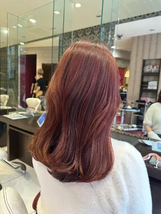 セミロング カラー 大川 有香のヘアスタイル