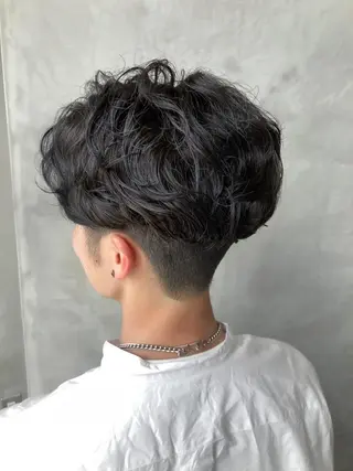 ショート パーマ メンズ 波巻きスパイラルパー マ/シャドウパーマ駿のヘアスタイル
