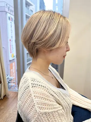 ショート ショート ボブ 梅田 木戸健人のヘアスタイル